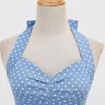 50s Vintage Polka Dot Halter Swing Dress