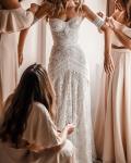 Bohemian Lace Beach Wedding Dress for Women