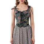 Floral Vintage Camisole with Tie-Up Straps
