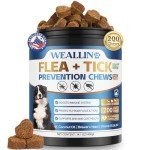 Natural Flea and Tick Chews for Dogs, 200 Count