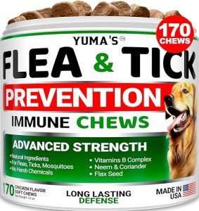 Chicken Flavor Flea and Tick Chews for Dogs