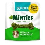 Minties Dental Chews for Medium Dogs - 60 Count