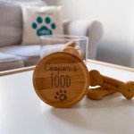 Personalized Dog Treats Jar with Engraved Lid