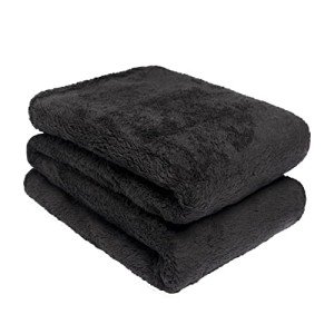 Brentfords Large Teddy Fleece Dog Blanket - Black