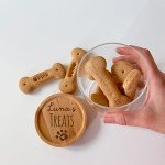 Personalized Dog Treats Jar with Engraved Lid