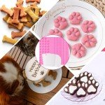 Mini Silicone Dog Treat Molds with Dough Scrapers