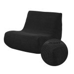 Black Jacquard Armless Sofa Cover for Pets