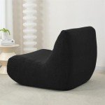 Black Jacquard Armless Sofa Cover for Pets