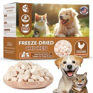 Natural Freeze-Dried Chicken Dog Treats, High Protein