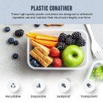 50 Plastic Food Containers - Microwave & Freezer Safe