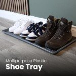 Grey Boot Tray with Raised Edges for Dogs