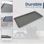 Grey Boot Tray with Raised Edges for Dogs