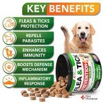 Natural Flea and Tick Chews for Dogs - 120 Tablets
