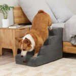 Deconovo Dog Stairs: Washable, Non-Slip, Lightweight
