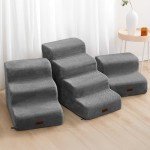 Deconovo Dog Stairs: Washable, Non-Slip, Lightweight