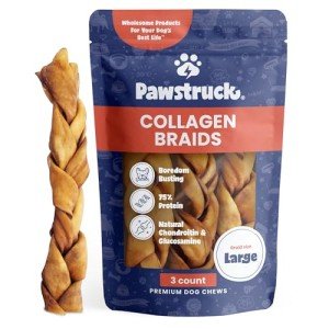 Pawstruck Natural Beef Collagen Braids for Dogs