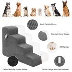 Deconovo Dog Stairs: Washable, Non-Slip, Lightweight