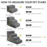 Deconovo Dog Stairs: Washable, Non-Slip, Lightweight