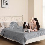 Waterproof Flannel Dog Blanket - Light Grey 102x152cm