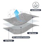 Waterproof Flannel Dog Blanket - Light Grey 102x152cm