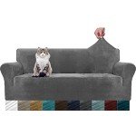 Plush Velvet Sofa Covers for Pets - Grey