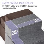 Foldable Foam Dog Stairs for Small Pets 3-Step
