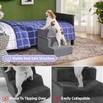 Foldable Foam Dog Stairs for Small Pets 3-Step