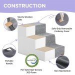 Foldable Foam Dog Stairs for Small Pets 3-Step