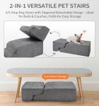 Made4Pets 3-Step Dog Stairs Ramp for Small Dogs