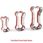 3-Piece Dog Bone Cookie Cutter Set