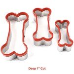 3-Piece Dog Bone Cookie Cutter Set