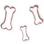 3-Piece Dog Bone Cookie Cutter Set