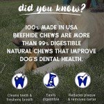 USA-Made Beefhide Braided Dog Chews - Peanut Butter