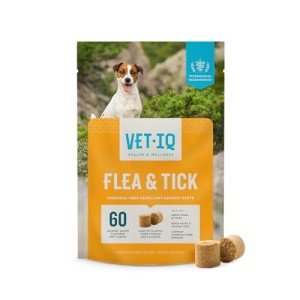 VetIQ Flea & Tick Chews for Dogs, Hickory Flavor