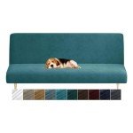 Peacock Blue Velvet Futon Cover - Stretchy & Slip-Resistant