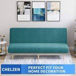 Peacock Blue Velvet Futon Cover - Stretchy & Slip-Resistant