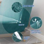 Peacock Blue Velvet Futon Cover - Stretchy & Slip-Resistant