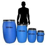 Open Top 60 Litre Storage Barrels for Dogs