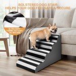 JOEJOY 4-Step Non-Slip Pet Stairs for Beds