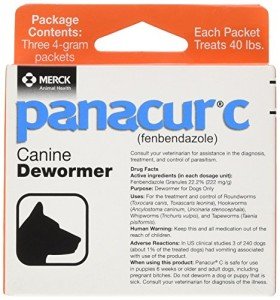 Panacur C Dog Dewormer (Fenbendazole) 4g, 3 Count