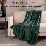 Ultra Soft Green Fleece Throw Blanket for Dogs