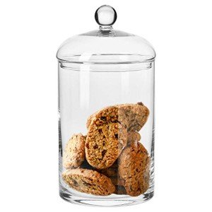 Large Glass Dog Treat Storage Jar with Lid