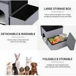 Heeyoo Foldable Dog Stairs with Storage for Pets