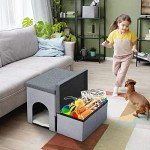 Heeyoo Foldable Dog Stairs with Storage for Pets