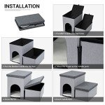 Heeyoo Foldable Dog Stairs with Storage for Pets