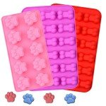 Dog Paw & Bone Silicone Baking Moulds - 3 Pack