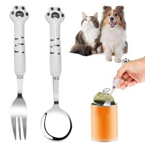 7-Inch Stainless Steel Pet Food Spoon Set