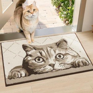 Funny Dog Welcome Mat - Non-Slip Absorbent Rug