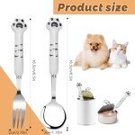 7-Inch Stainless Steel Pet Food Spoon Set