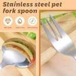 7-Inch Stainless Steel Pet Food Spoon Set